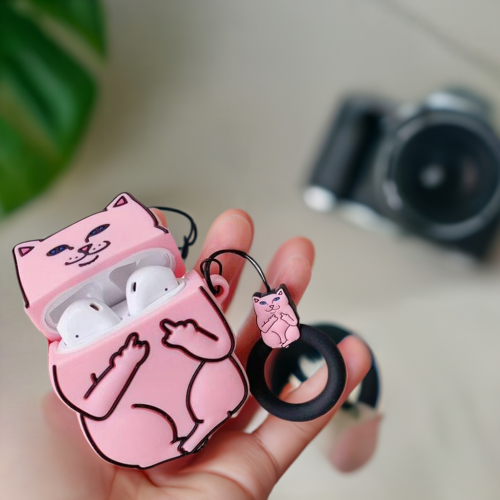 Cartoon Cat AirPods Case