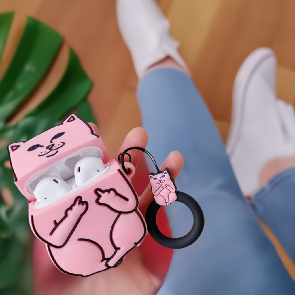 Cartoon Cat AirPods Case